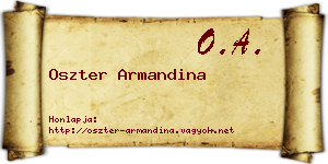 Oszter Armandina névjegykártya